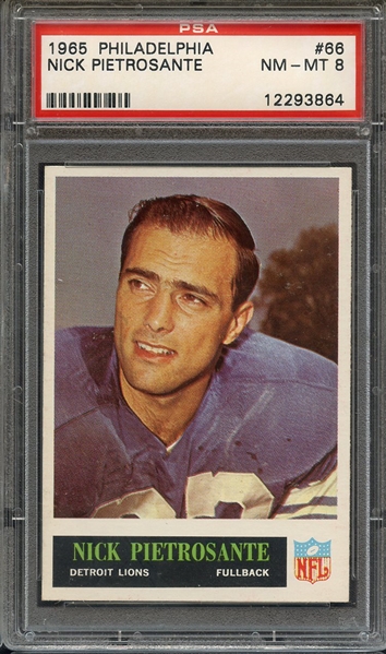 1965 PHILADELPHIA 66 NICK PIETROSANTE PSA NM-MT 8