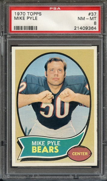 1970 TOPPS 37 MIKE PYLE PSA NM-MT 8