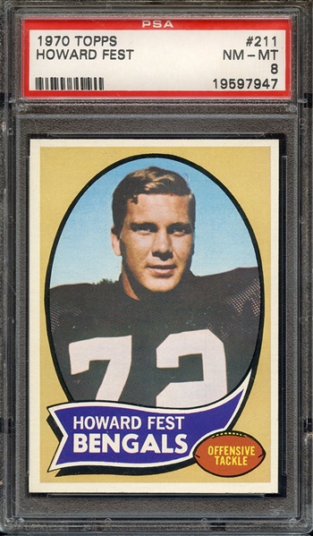 1970 TOPPS 211 HOWARD FEST PSA NM-MT 8