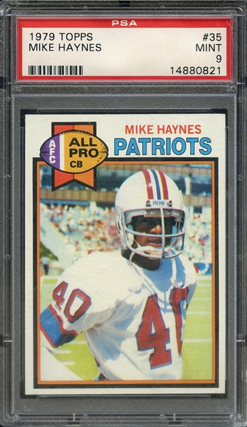 1979 TOPPS 35 MIKE HAYNES PSA MINT 9