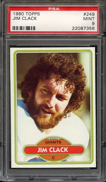 1980 TOPPS 249 JIM CLACK PSA MINT 9