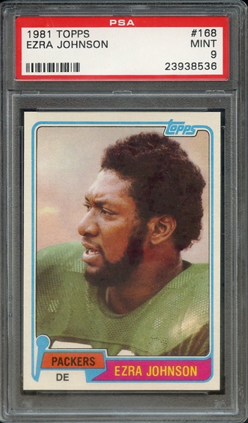 1981 TOPPS 168 EZRA JOHNSON PSA MINT 9