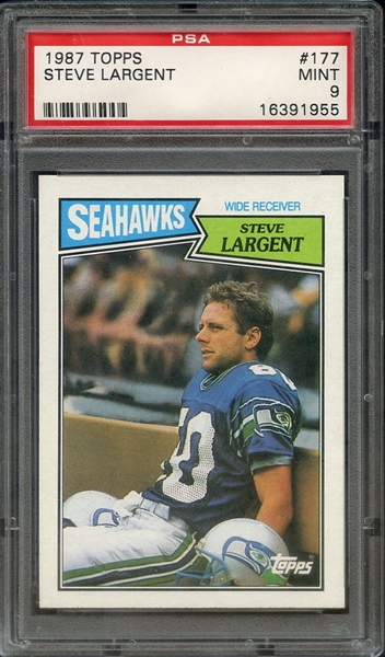 1987 TOPPS 177 STEVE LARGENT PSA MINT 9