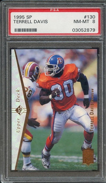 1995 SP 130 TERRELL DAVIS PSA NM-MT 8