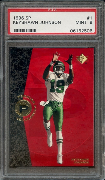 1996 SP 1 KEYSHAWN JOHNSON PSA MINT 9