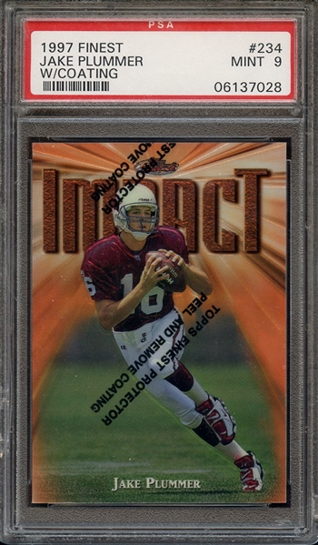 1997 FINEST 234 JAKE PLUMMER W/COATING PSA MINT 9