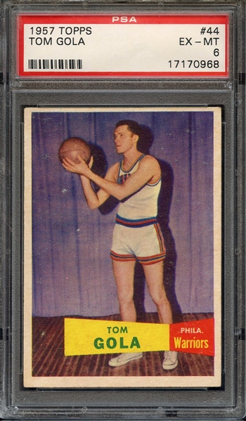 1957 TOPPS 44 TOM GOLA PSA EX-MT 6