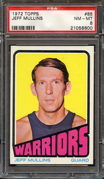 1972 TOPPS 85 JEFF MULLINS PSA NM-MT 8