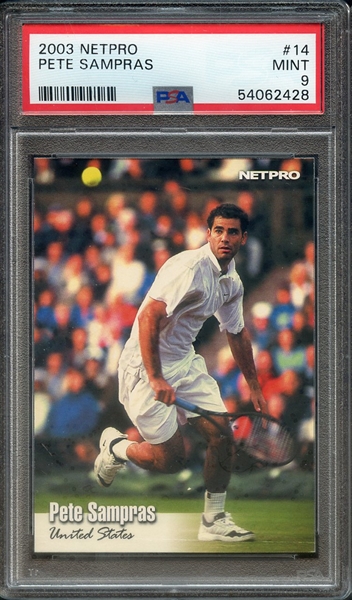 2003 NETPRO 14 PETE SAMPRAS PSA MINT 9