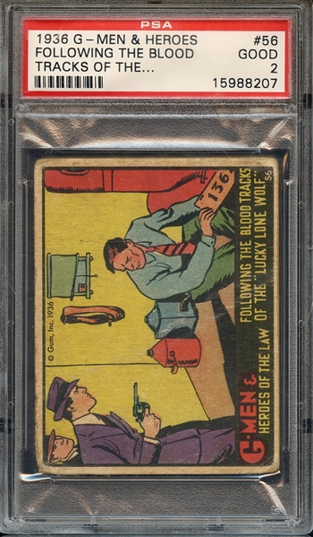 1936 G-MEN & HEROES 56 FOLLOWING THE BLOOD TRACKS OF THE... PSA GOOD 2