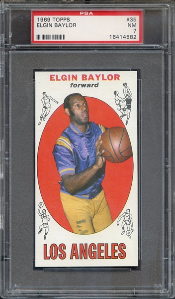 1969 TOPPS 35 ELGIN BAYLOR PSA NM 7