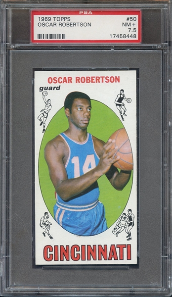 1969 TOPPS 50 OSCAR ROBERTSON PSA NM+ 7.5