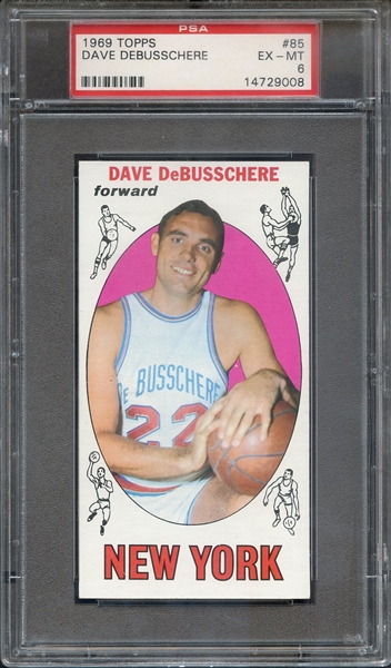 1969 TOPPS 85 DAVE DeBUSSCHERE PSA EX-MT 6