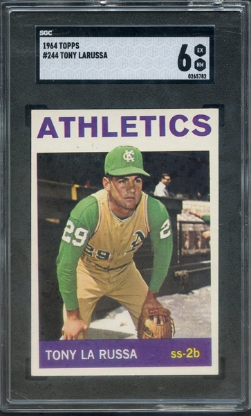 1964 TOPPS 244 TONY LA RUSSA SGC EX-MT 6