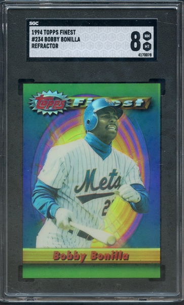 1994 TOPPS FINEST REFRACTOR 234 BOBBY BONILLA SGC NM-MT 8