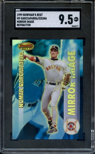 1999 BOWMAN'S BEST MIRROR IMAGE REFRACTOR M9 GARCIAPARRA OZUNA SGC MINT+ 9.5