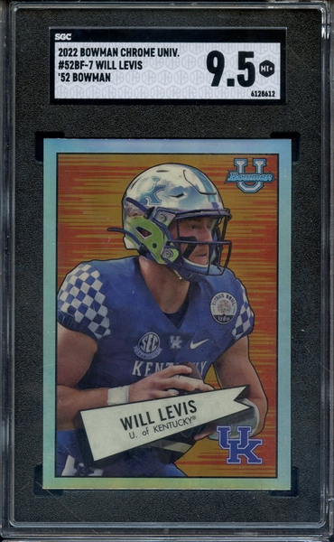 2022 BOWMAN CHROME UNIVERSITY 52 BOWMAN 7 WILL LEVIS SGC MINT+ 9.5