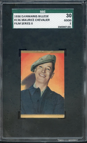 1936 DANMARKS BILLEDE FILM STARS II 136 MAURICE CHEVALIER SGC GOOD 30 / 2