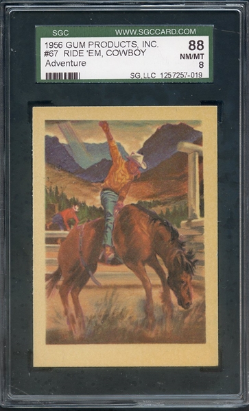 1956 ADVENTURE 67 RIDE EM COWBOY SGC NM/MT 88 / 8