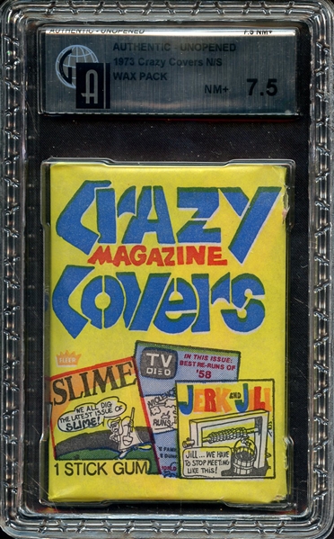 1973 CRAZY MAGAZINE COVERS SEALED WAX PACK GAI NM+ 7.5