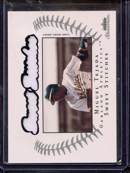 2003 FLEER SHOWCASE MIGUEL TEJADA GAME USED JERSEY 615/799