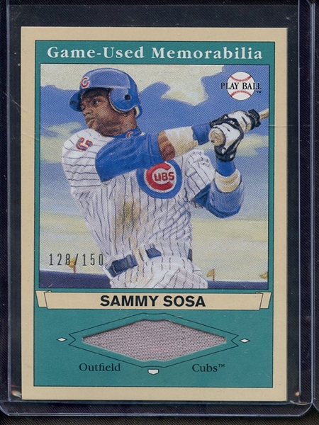 2003 UPPER DECK PLAY BALL SAMMY SOSA GAME USED JERSEY 128/150