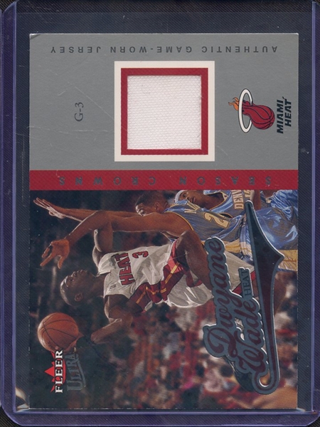 2004 FLEER ULTRA SEASON CROWNS DWYANE WADE GAME USED JERSEY