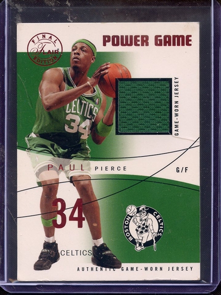 2004 FLAIR FINAL EDITION POWER GAME PAUL PIERCE GAME USED JERSEY 110/175