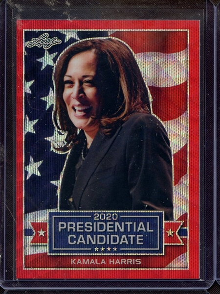 2019 LEAF 2020 PRESIDENTIAL CANDIDATES RED PRISMATIC WAVE KAMALA HARRIS 1/2