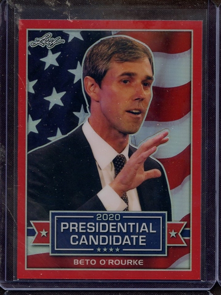 2019 LEAF 2020 PRESIDENTIAL CANDIDATES RED PRISMATIC BETO O'ROURKE 5/5