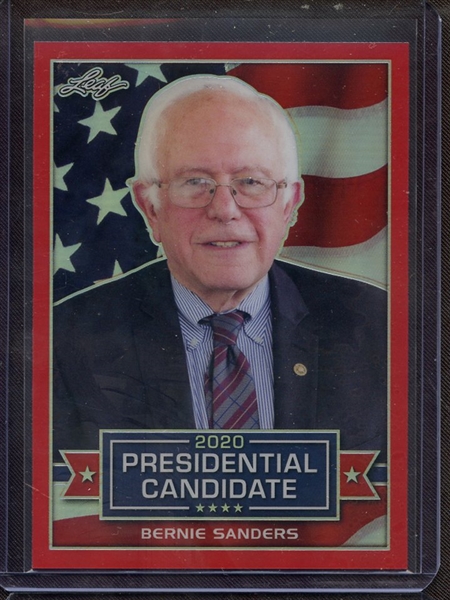 2019 LEAF 2020 PRESIDENTIAL CANDIDATES RED PRISMATIC BERNIE SANDERS 4/5