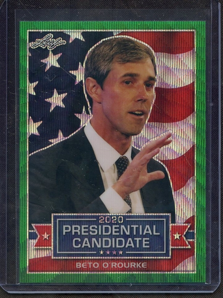 2019 LEAF 2020 PRESIDENTIAL CANDIDATES GREEN PRISMATIC WAVE BETO O'ROURKE 2/5