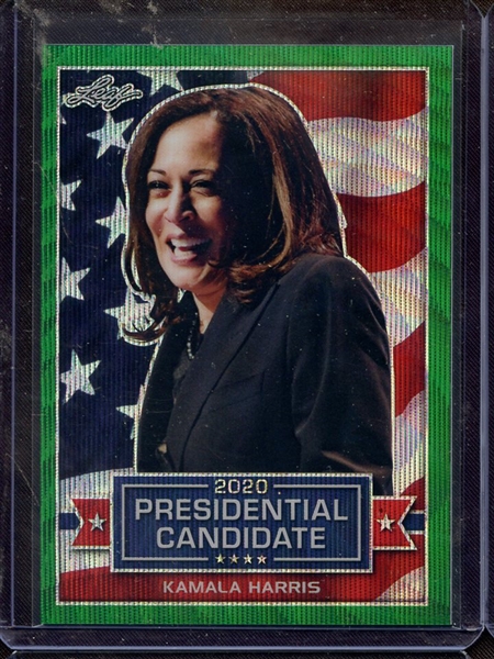 2019 LEAF 2020 PRESIDENTIAL CANDIDATES GREEN PRISMATIC WAVE KAMALA HARRIS 4/5