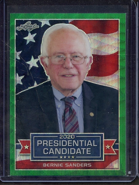 2019 LEAF 2020 PRESIDENTIAL CANDIDATES GREEN PRISMATIC WAVE BERNIE SANDERS 4/5