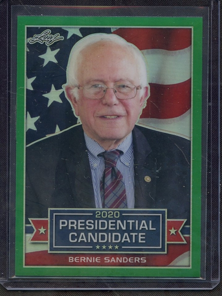 2019 LEAF 2020 PRESIDENTIAL CANDIDATES GREEN PRISMATIC BERNIE SANDERS 2/10