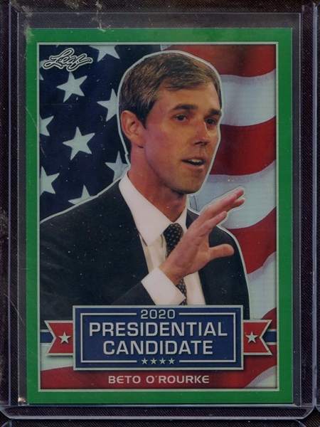 2019 LEAF 2020 PRESIDENTIAL CANDIDATES GREEN PRISMATIC BETO O'ROURKE 2/10