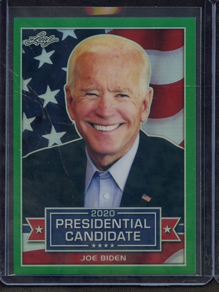 2019 LEAF 2020 PRESIDENTIAL CANDIDATES GREEN PRISMATIC JOE BIDEN 2/10