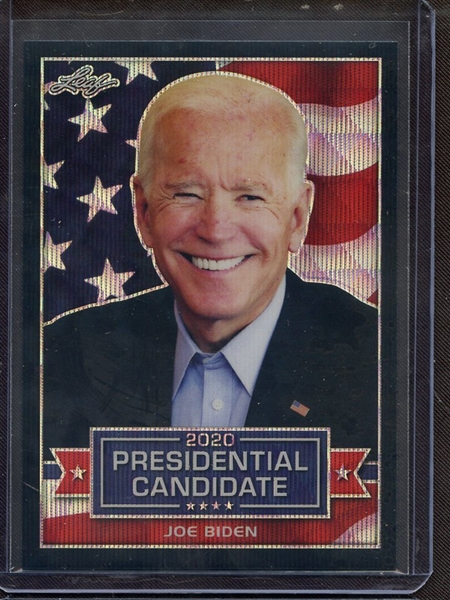 2019 LEAF 2020 PRESIDENTIAL CANDIDATES BLACK PRISMATIC WAVE JOE BIDEN 2/7