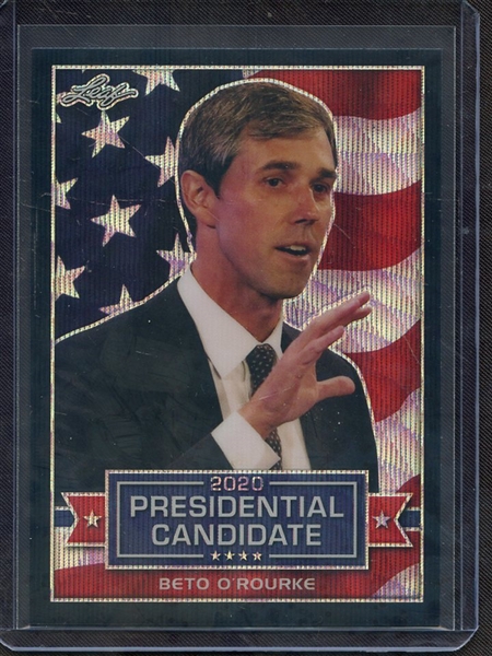 2019 LEAF 2020 PRESIDENTIAL CANDIDATES BLACK PRISMATIC WAVE BETO O'ROURKE 2/7