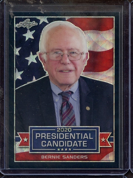 2019 LEAF 2020 PRESIDENTIAL CANDIDATES BLACK PRISMATIC WAVE BERNIE SANDERS 2/7