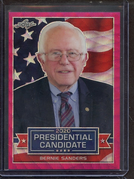 2019 LEAF 2020 PRESIDENTIAL CANDIDATES PINK PRISMATIC WAVE BERNIE SANDERS 3/10