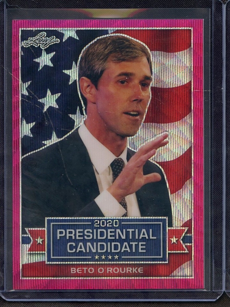 2019 LEAF 2020 PRESIDENTIAL CANDIDATES PINK PRISMATIC WAVE BETO O'ROURKE 3/10