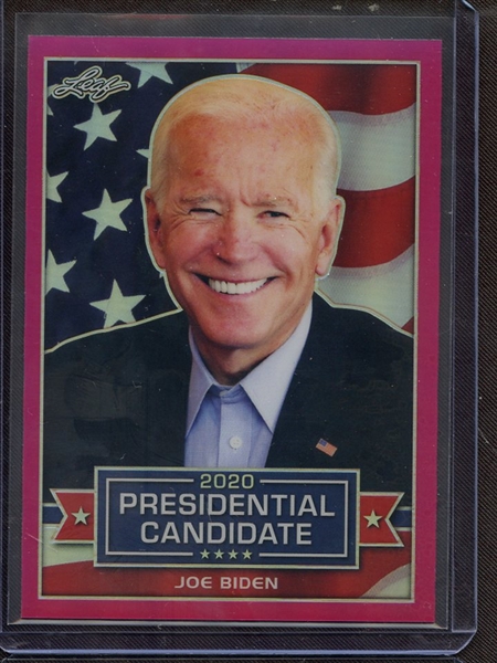 2019 LEAF 2020 PRESIDENTIAL CANDIDATES PINK PRISMATIC JOE BIDEN 5/20