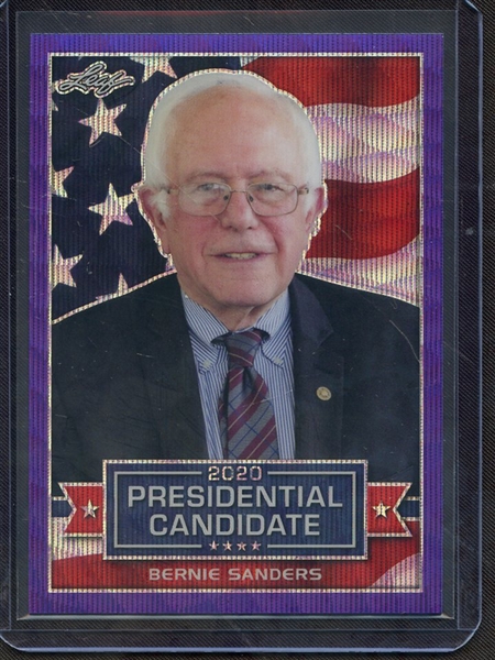 2019 LEAF 2020 PRESIDENTIAL CANDIDATES PURPLE PRISMATIC WAVE BERNIE SANDERS 10/15