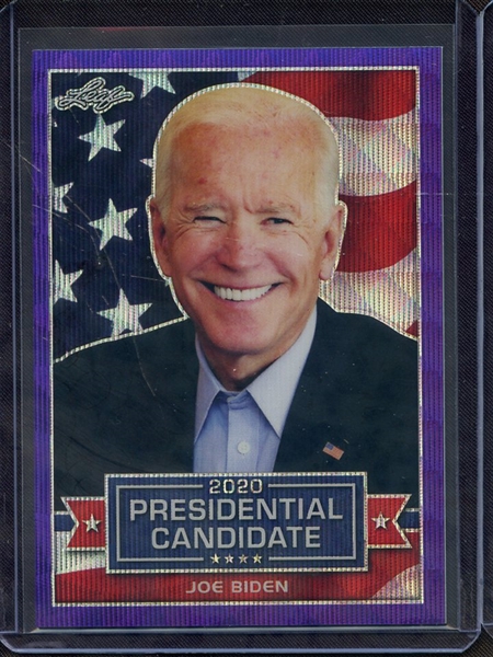 2019 LEAF 2020 PRESIDENTIAL CANDIDATES PURPLE PRISMATIC WAVE JOE BIDEN 10/15