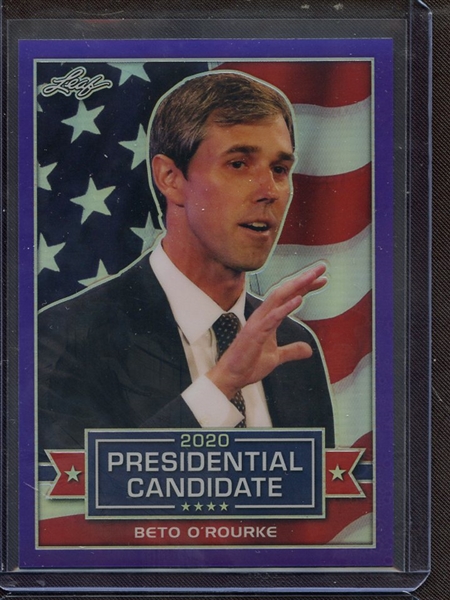 2019 LEAF 2020 PRESIDENTIAL CANDIDATES PURPLE PRISMATIC BETO O'ROURKE 8/25