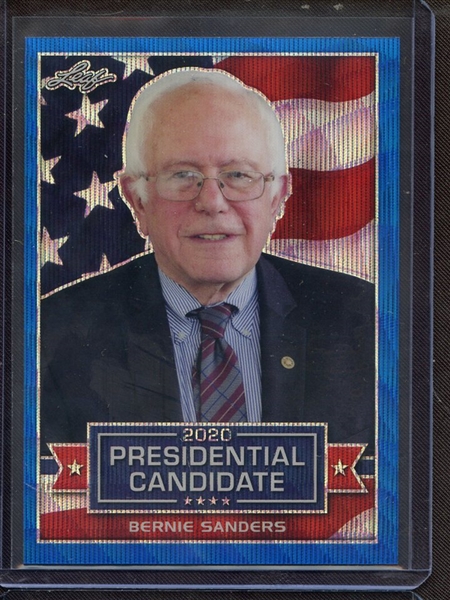 2019 LEAF 2020 PRESIDENTIAL CANDIDATES BLUE PRISMATIC WAVE BERNIE SANDERS 4/20 