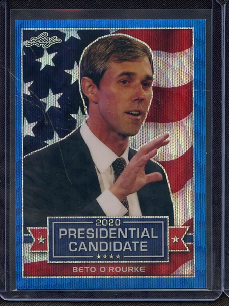 2019 LEAF 2020 PRESIDENTIAL CANDIDATES BLUE PRISMATIC WAVE BETO O'ROURKE 4/20