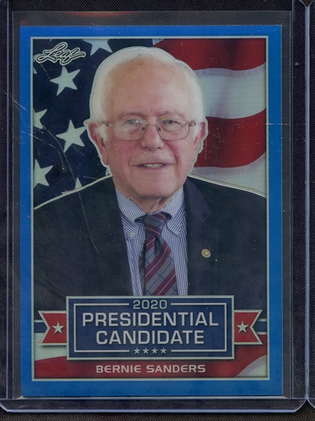 2019 LEAF 2020 PRESIDENTIAL CANDIDATES BLUE PRISMATIC BERNIE SANDERS 5/35