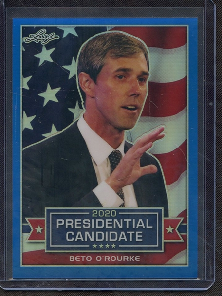 2019 LEAF 2020 PRESIDENTIAL CANDIDATES BLUE PRISMATIC BETO O'ROURKE 5/35